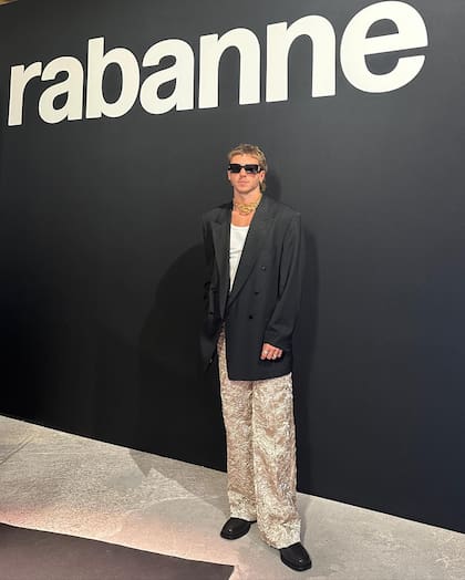 Franco Masini en el desfile de Rabanne en el Paris Fashion Week