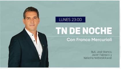 Franco Mercuriali conducirá TN de Noche a las 23 hs