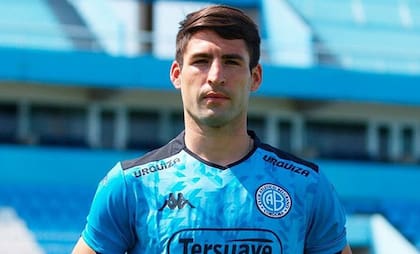 Franco Negri con la camiseta de Belgrano de Córdoba