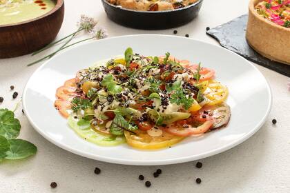 Franco Pinilla: carpaccio de tomates verdes