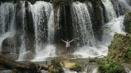 Frank Cuesta en la selva mexicana