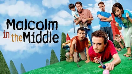 Frankie Muniz junto al resto del elenco de "Malcolm in the middle"