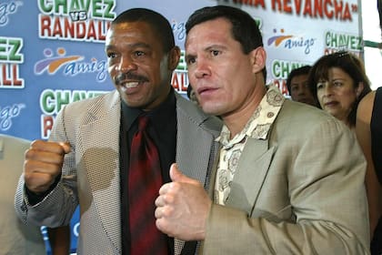 Frankie Randall en México, junto a Chávez