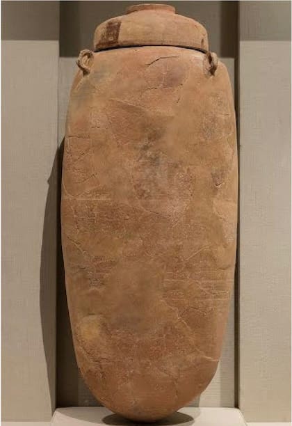 Frasco con tapa donde se resguardaban los pergaminos. Imagen del Metropolitan Museum of Art, New York