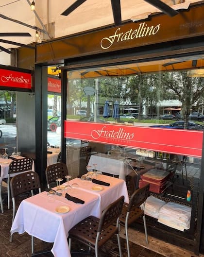 Fratellino, en Coral Gables, está entre los mejores restaurantes de Yelp