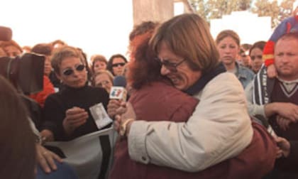 Fraticelli lloró luego de visitar la tumba de Natalia