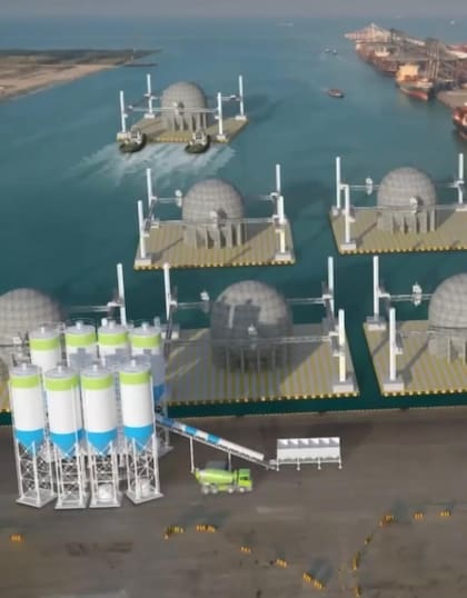 Fraunhofer IEE desarrolló un sistema de almacenamiento de energía submarino que transfiere el principio de las centrales de almacenamiento por bombeo al fondo del mar (Foto: Instagram @fraunhofer.iee)