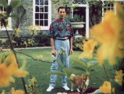 Freddie Mercury en su casa