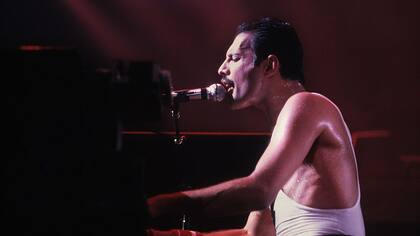 Freddie Mercury, en pleno show