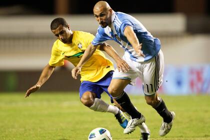 Frente a Brasil, en su paso por la selección nacional