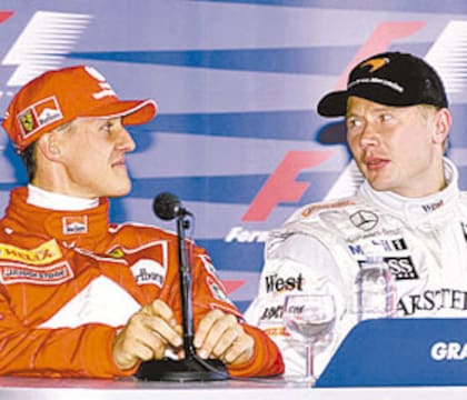 Schumacher y Hakkinen sostuvieron un duelo apasionante durante varias temporadas a fines del siglo XX