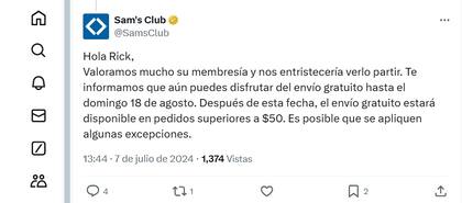 Frente a la indignación de los usuarios por los cambios en la política de envíos desde la firma ratificaron la medida