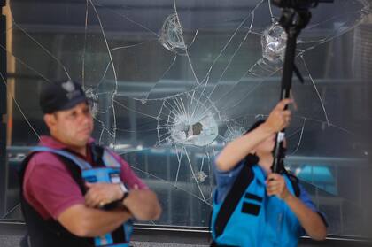 Frente de Osecac, desde donde dispararon e hirieron a un delegado