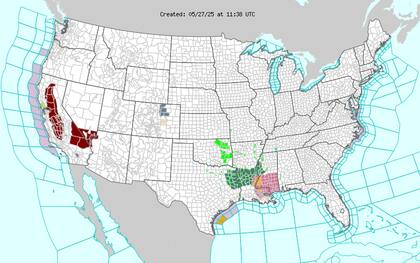 Frente tormentoso avanzará hacia el noreste: de Ohio a Nueva Inglaterra con lluvias moderadas para la noche en Pensilvania y Nueva York