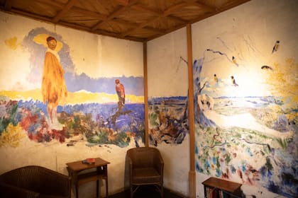 Fresco original del artista en su casa museo de Loza Corral, a minutos de Ischilín.
