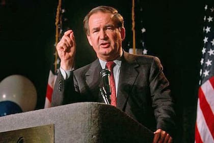 Pat Buchanan fue el candidato paleolibertario en las primarias republicanas de 1992.