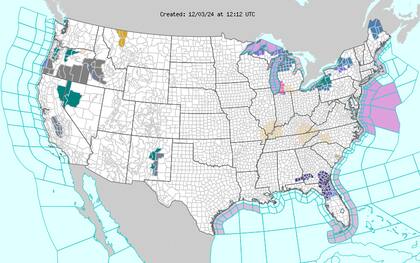 Frío extremo en el sureste: las temperaturas descenderán abruptamente en Florida, Georgia y Alabama, poniendo en riesgo cultivos y sistemas de plomería no protegidos.