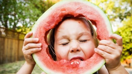 Frutas como la sandía están compuestas en más de 90% por agua.