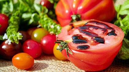 Frutas y verduras en la cima