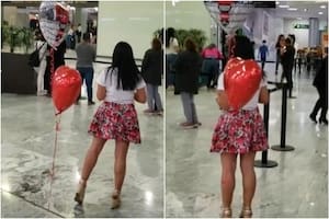 Fue al aeropuerto a esperar a su novio "virtual", pero no todo salió como imaginaba