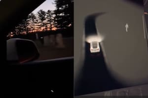 Fue al cementerio y su auto Tesla detectó algo escalofriante (Captura: TikTok)