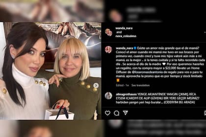 Fue Wanda Nara quien con el mensaje en redes sociales para el Día de la Madre mostró el cambio de look de Nora (Foto Instagram @nora_colosimo)