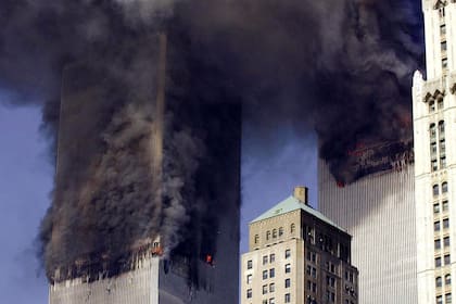 Fuego en las torres gemelas del World Trade Center