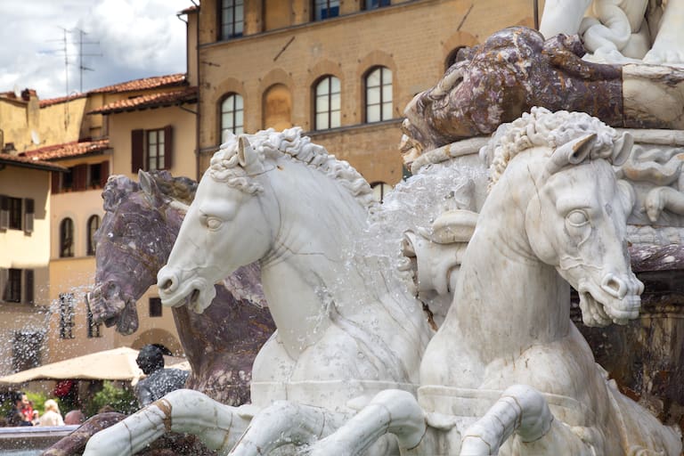 Detalle de la fuente de Neptuno.