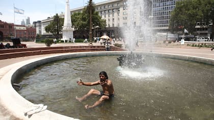 Fuente de en Plaza de Mayo