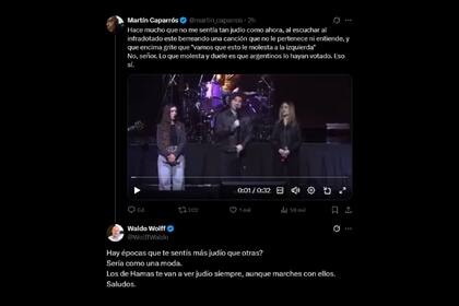 Fuerte cruce entre Martín Caparros y Waldo Wolff por una de las canciones que Milei interpretó en su show: “Infradotado”