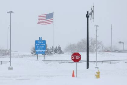 Fuertes nevadas en Sioux City, Iowa. 