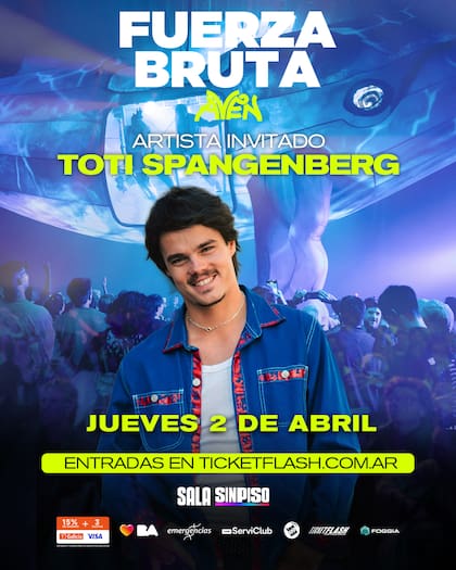 Fuerza Bruta AVEN tendrá una función especial con Ramiro “Toti” Spangenberg
