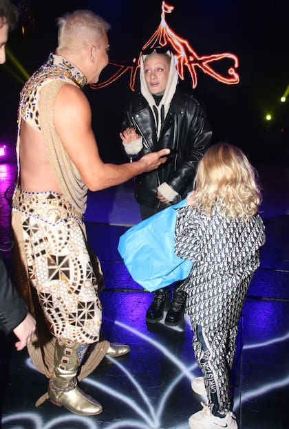 Furia, esta semana, junto a Flavio y Dionisio, en la presentación del Circo Ánima en Tecnópolis