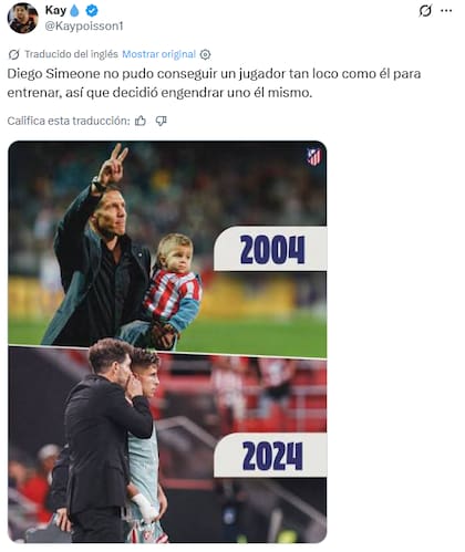 Furor en las redes por la relación del Cholo y Giuliano que llegaron a una instancia clave de la Champions con el Atlético