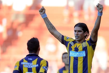 El loco Abreu con la camiseta de Central, su último club en la Argentina