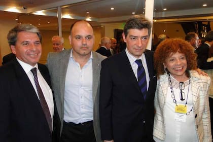 Gabriel Astarloa, Jorge Djivaris y Horacio Rosatti, durante un encuentro en 2016