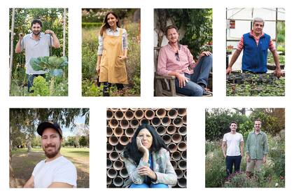 Gabriel, Clara Marre, Ignacio Van Heden, Carlos Boschi, Felipe Castro, Cristina Le Mehauté, Andres Cachero y Ezequiel Gorosito de Mis Herbáceas