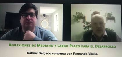 Gabriel Delgado y Fernando Vilella durante la charla