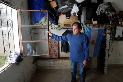 Gabriel Markus regresó hoy a su casa, en San Antonio de Areco, luego de la tremenda inundación vivida esta última semana.