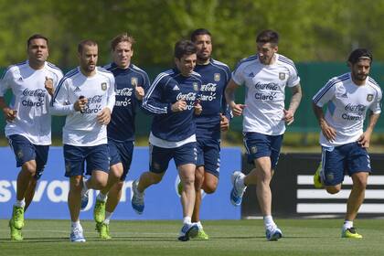 Gabriel Mercado junto a sus compañeros de selección