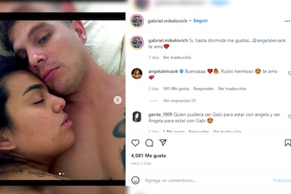 Gabriel Mikelovich compartió una imagen junto Ángela Leiva (Foto Instagram @gabriel.mikelovich)