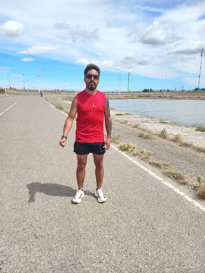 Gabriel Mileca, de 42 años, es un reconocido runner de Río Gallegos
