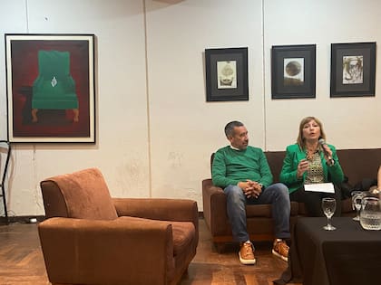 Gabriel Romero y Marta Penhos en una de las conferencias del auditorio