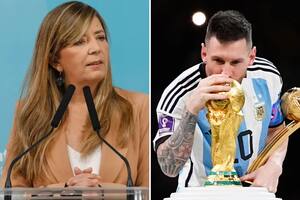 Gabriela Cerruti hizo un particular saludo para el capitán de la Selección