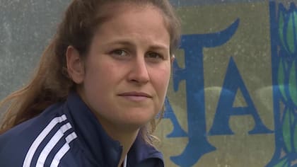 Gabriela Garton, durante su etapa como arquera de la selección argentina