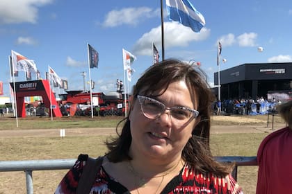 Gabriela Ibañez, docente y productora de Colón, Buenos Aires, aguardó una hora la llegada del Presidente