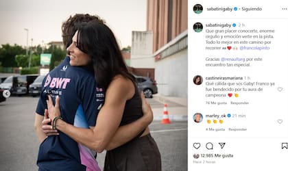 Gabriela Sabatini celebró el encuentro con Franco Colapinto