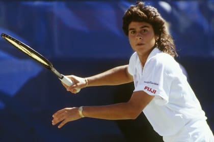 Gabriela Sabatini en acción: en pocos años de profesional se convirtió en una de las preferidas del público de todo el mundo