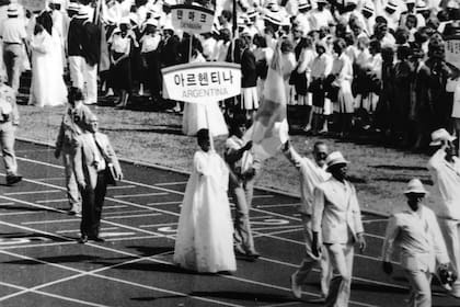 Gabriela Sabatini, abanderada en los juegos Olímpicos de Seúl