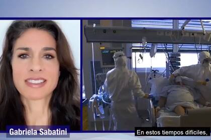 Gabriela Sabatini inicia el mensaje que los deportistas y ex deportistas argentinos trasnmitieron